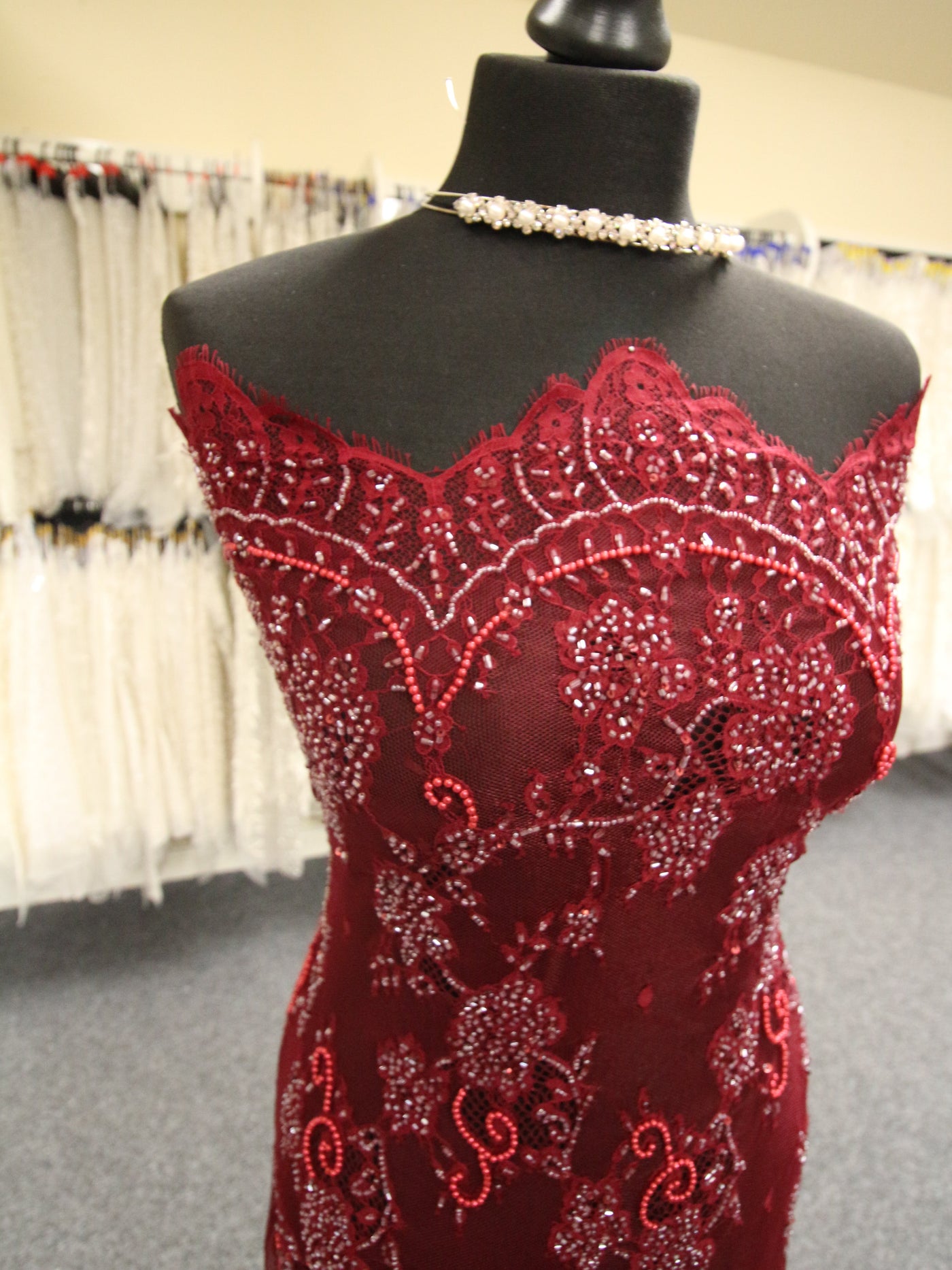 Red and Burgundy Lace