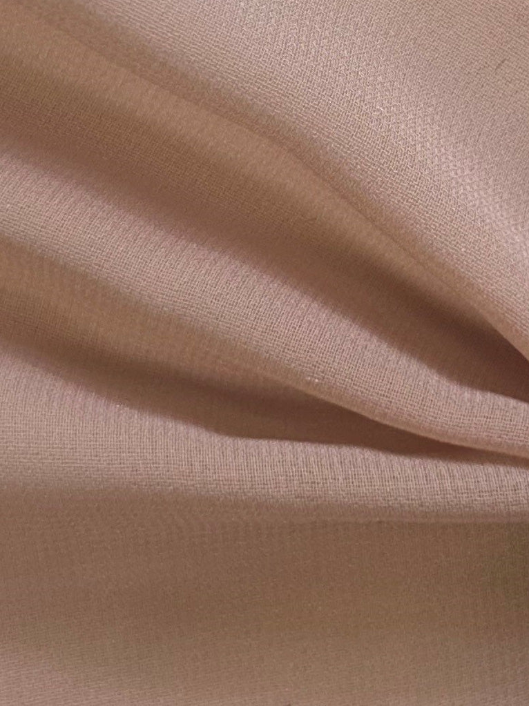 Tissu mousseline de soie polyester rose antique - Serendipity