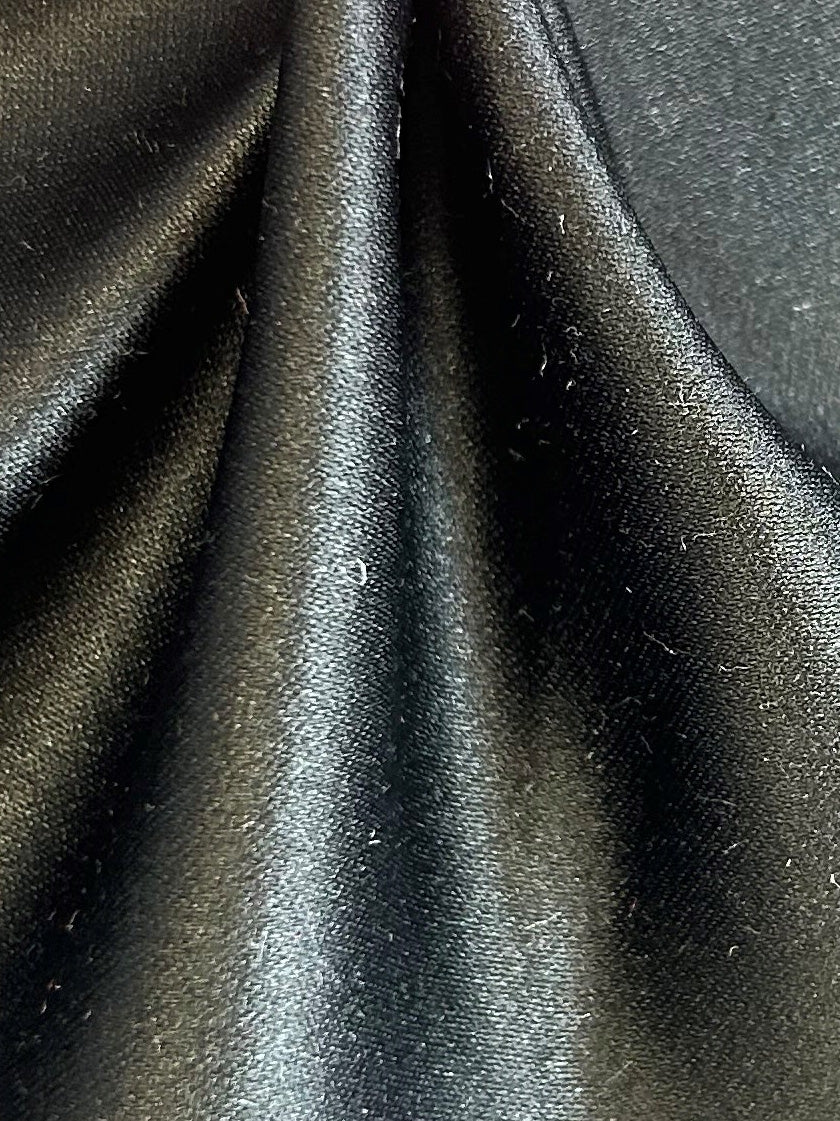 Satin Polyester Noir - Majestic