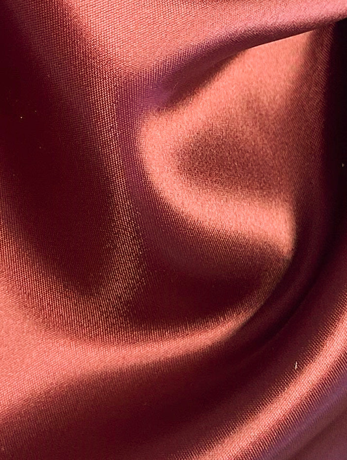 Satin Acétate Viscose Bordeaux - Devotion