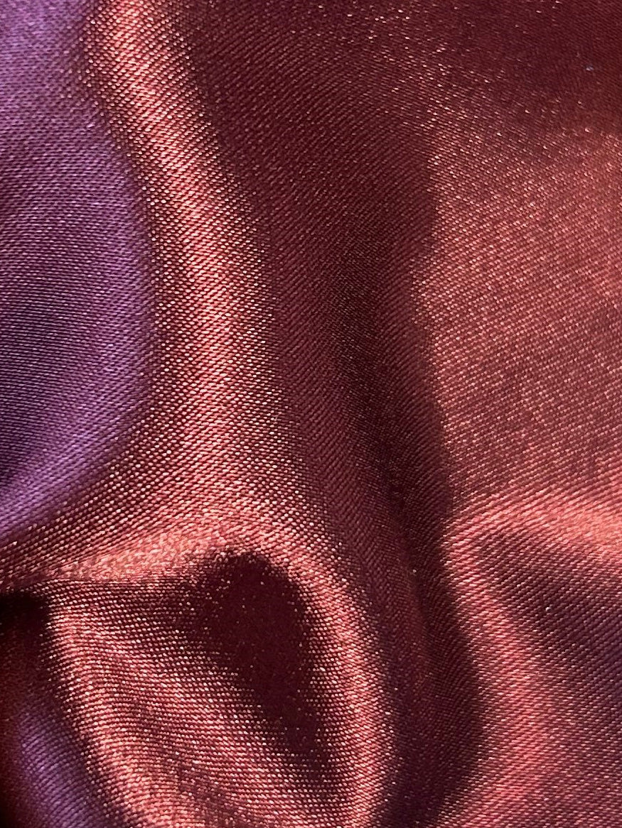 Satin Stretch Polyester Bordeaux - Empathie