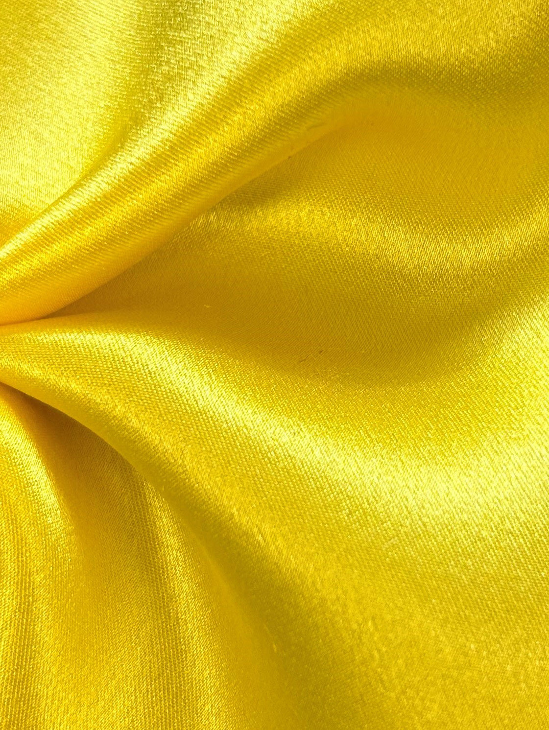 Satin de Soie Jaune Vif - Magnifique