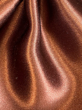 Satin de Soie Marron Chocolat - Magnifique