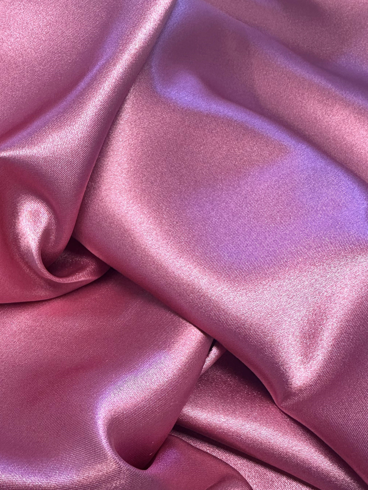 Satin Stretch Polyester Rose Foncé - Empathie