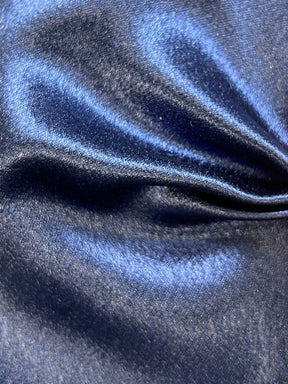 Satin Crêpe Polyester Marine Français - Désir