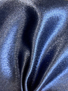 Satin Crêpe Polyester Marine Français - Désir