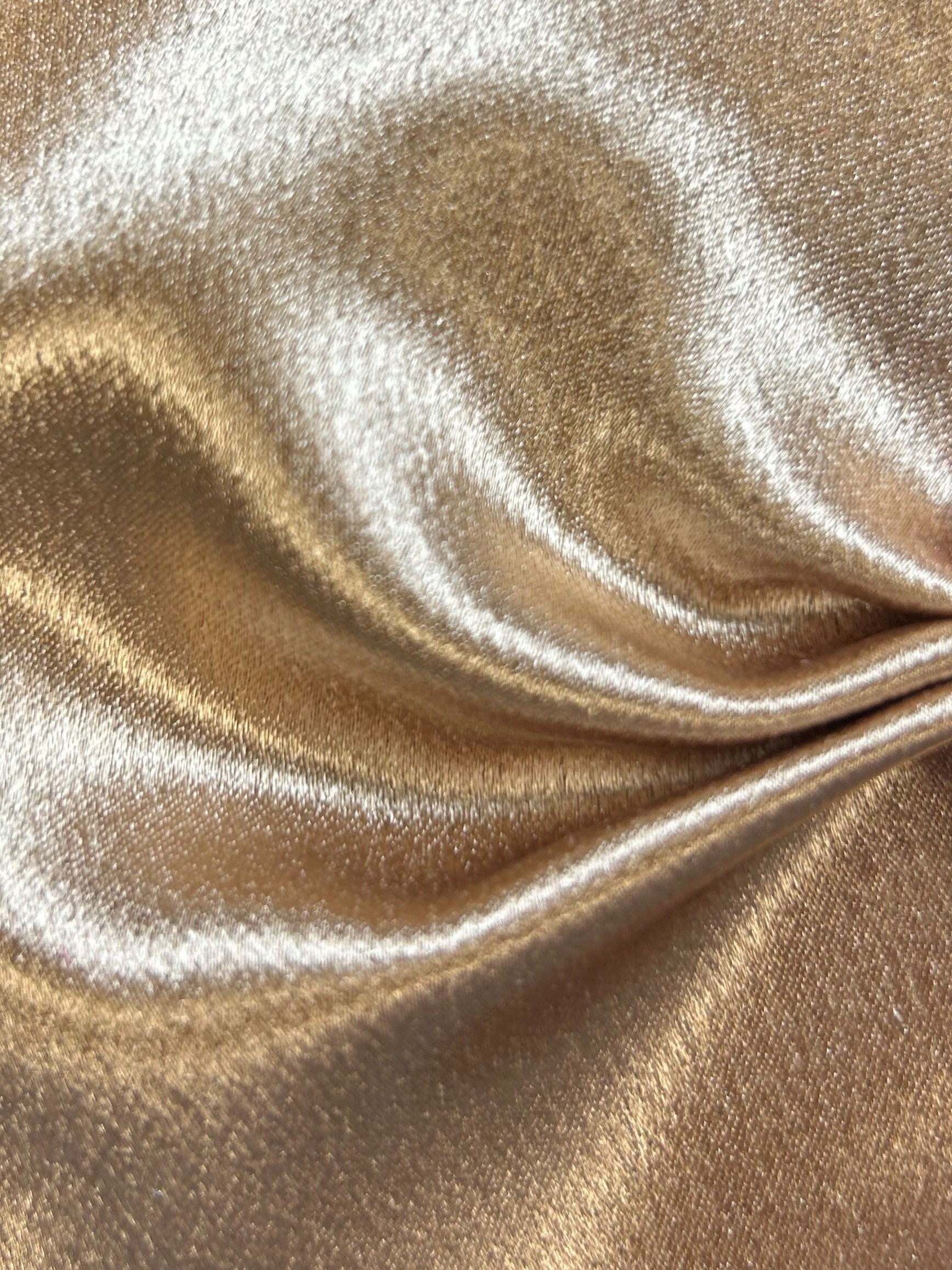 Satin Crêpe Polyester Doré - Desire