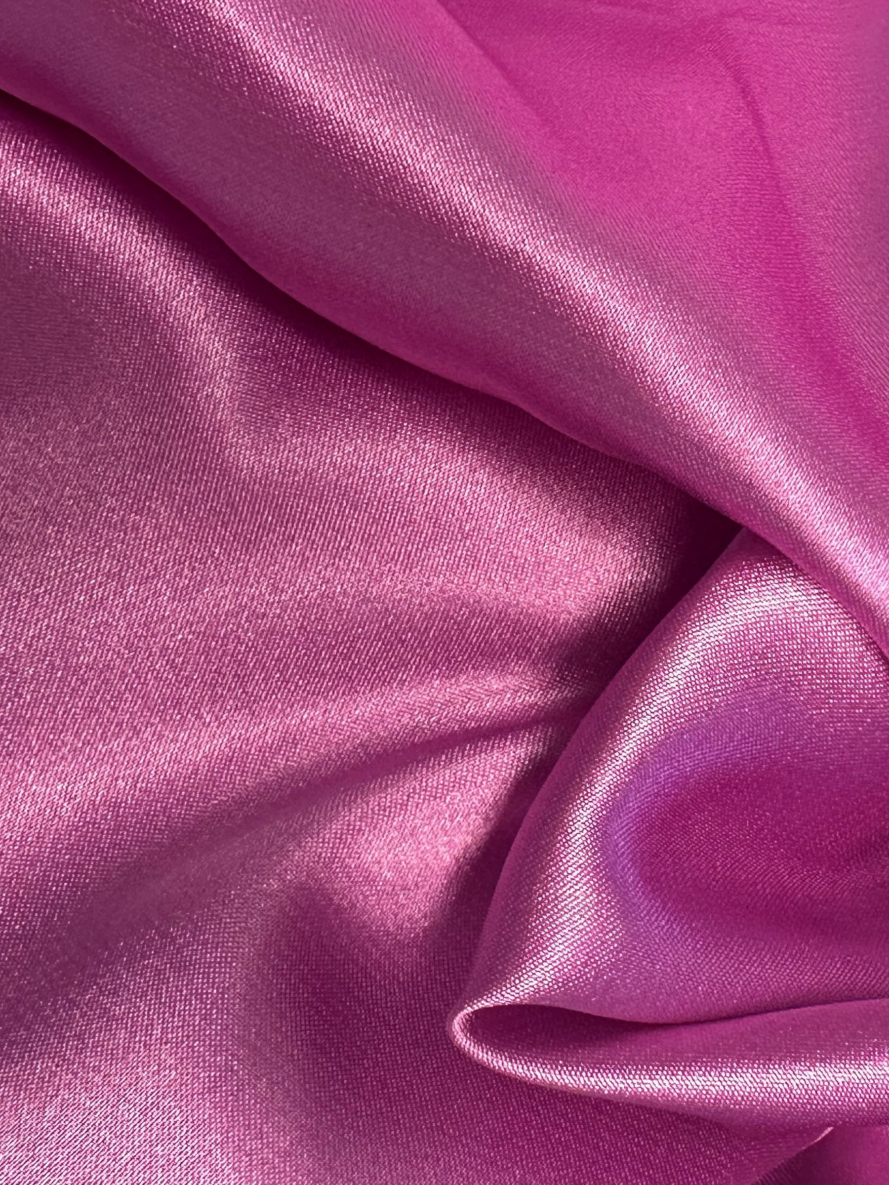 Mulberry Pink Polyester Stretch Satin - Empathy