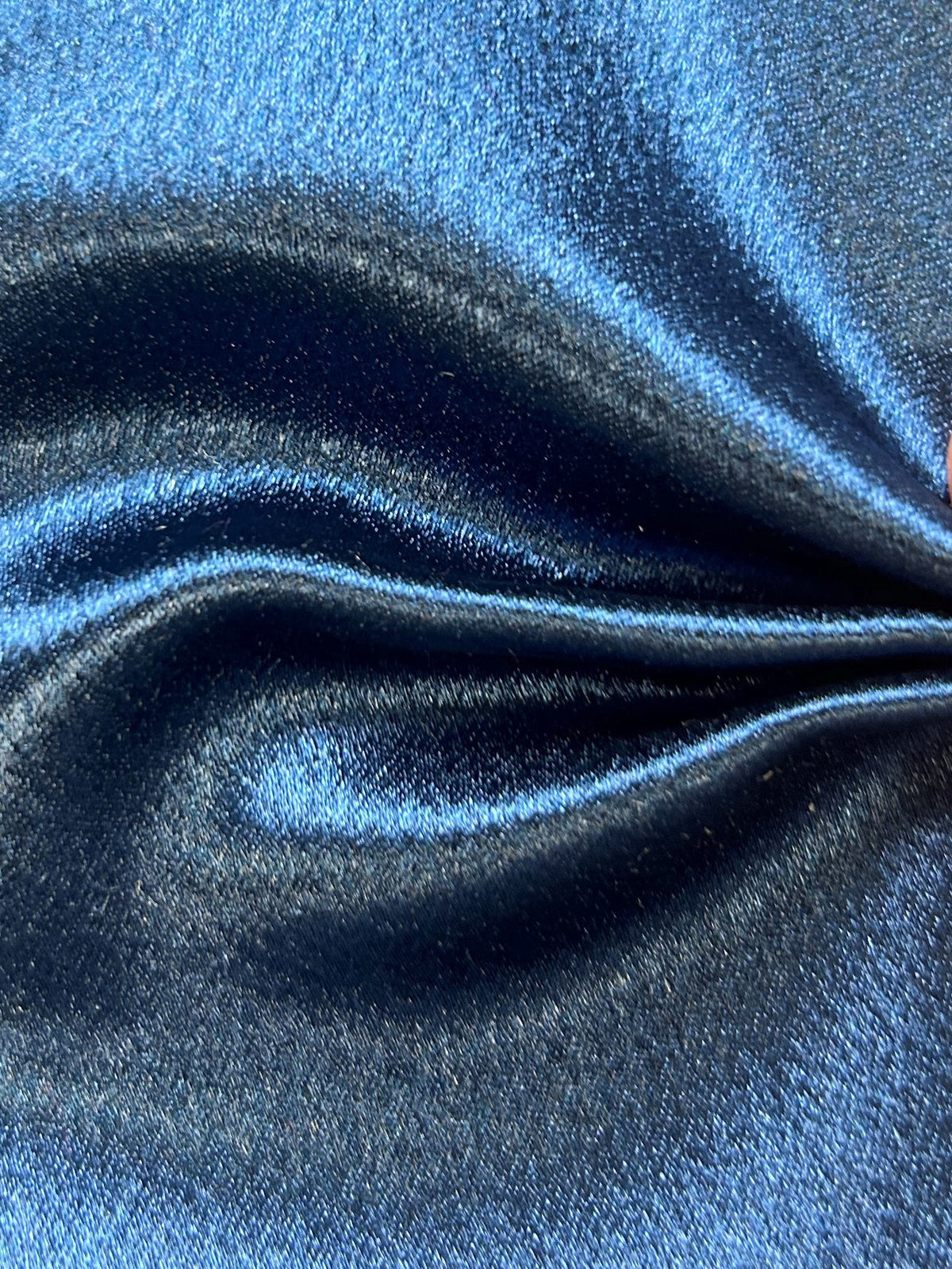 Satin Crêpe Polyester Bleu Marine - Desire