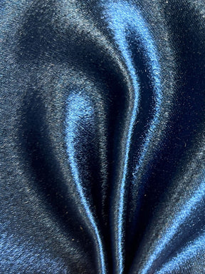 Satin Crêpe Polyester Bleu Marine - Desire