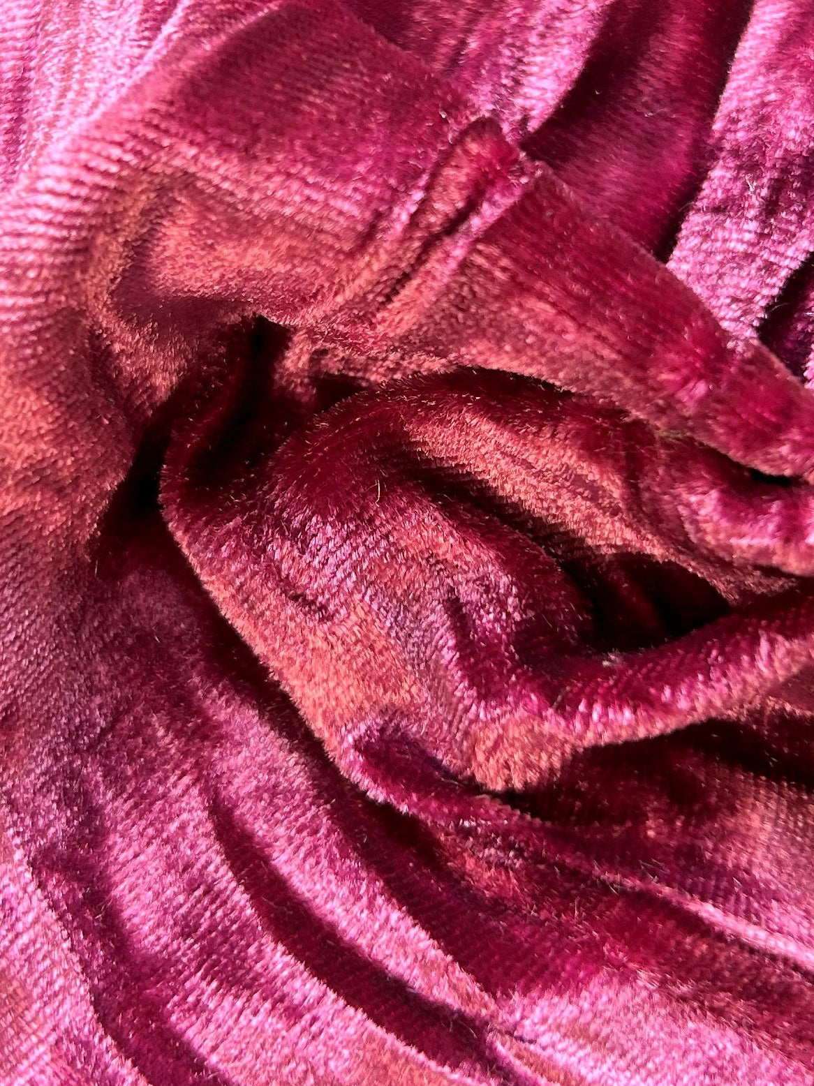 Velours de Soie Framboise - Ruffle