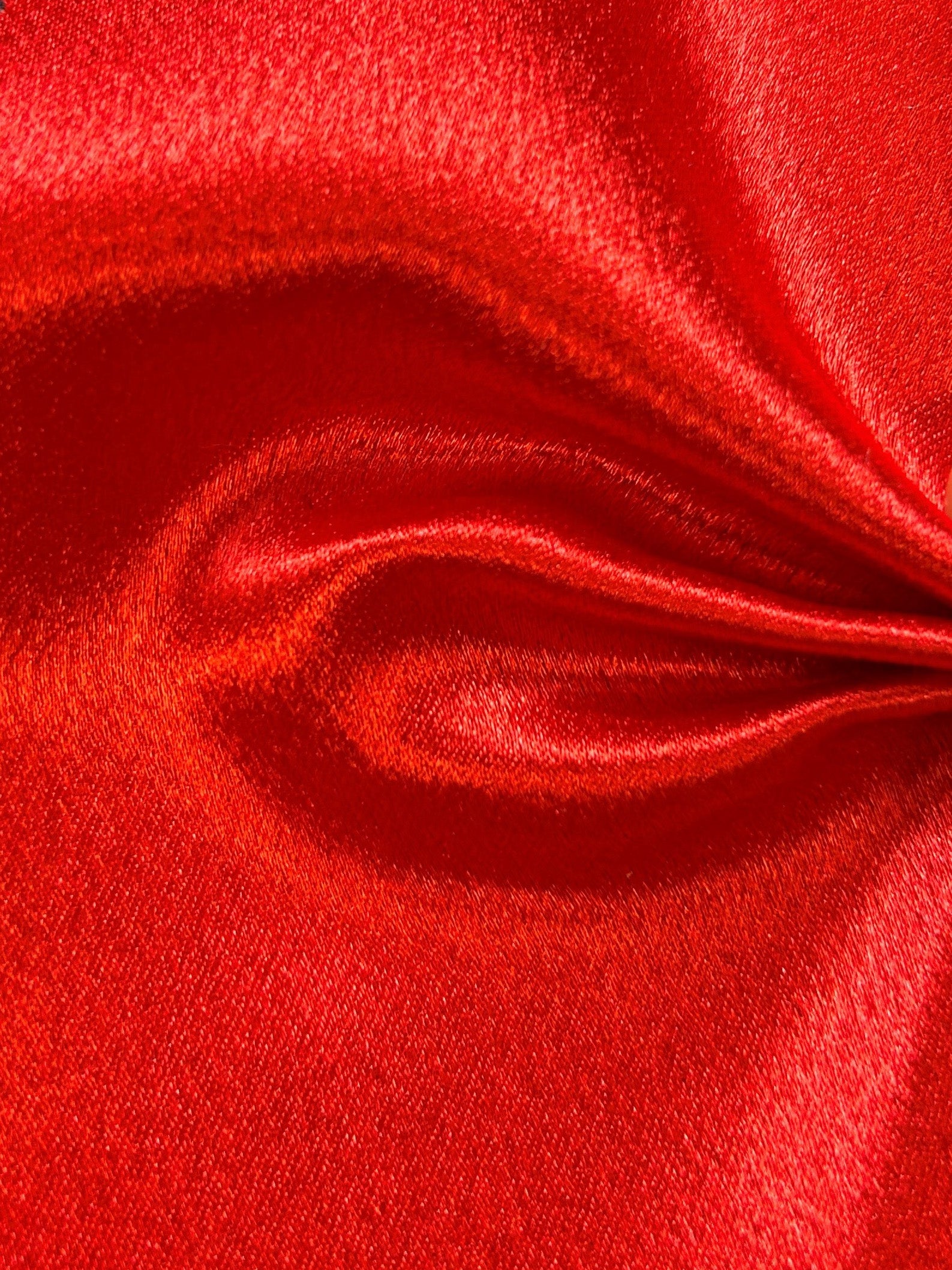 Satin Crêpe Polyester Rouge - Désir