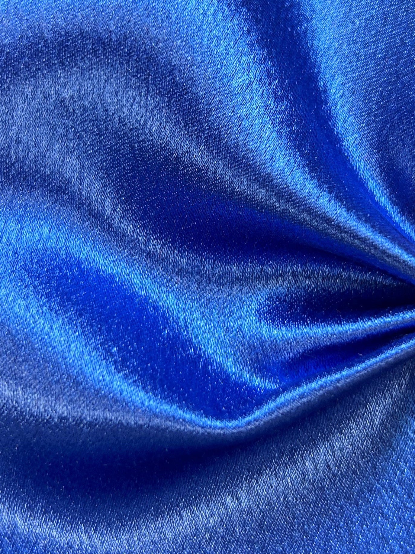 Satin Crêpe Polyester Bleu Royal - Desire