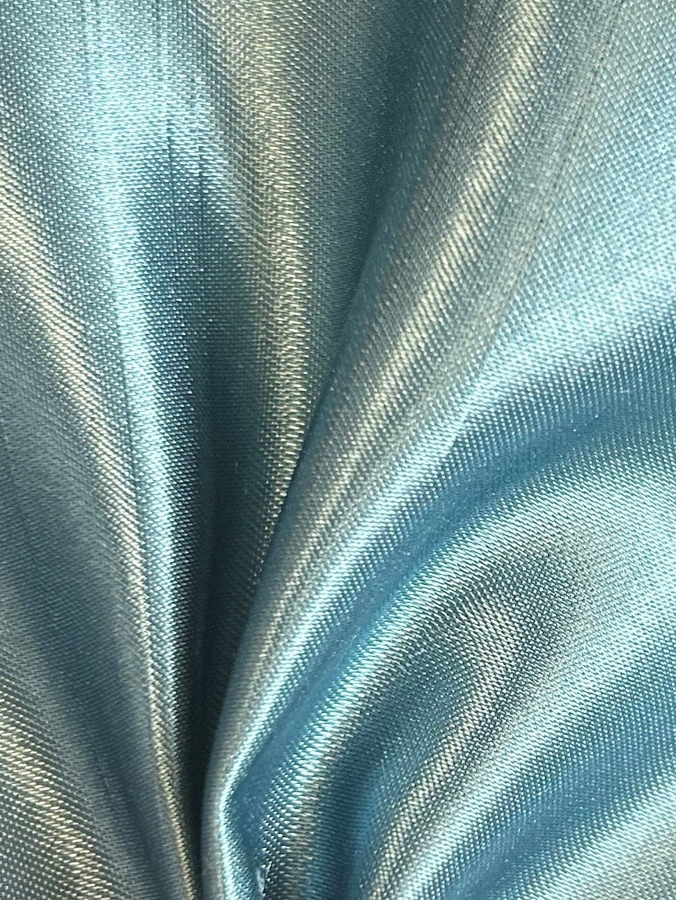 Dupion en satin de polyester bleu sarcelle - Clarté