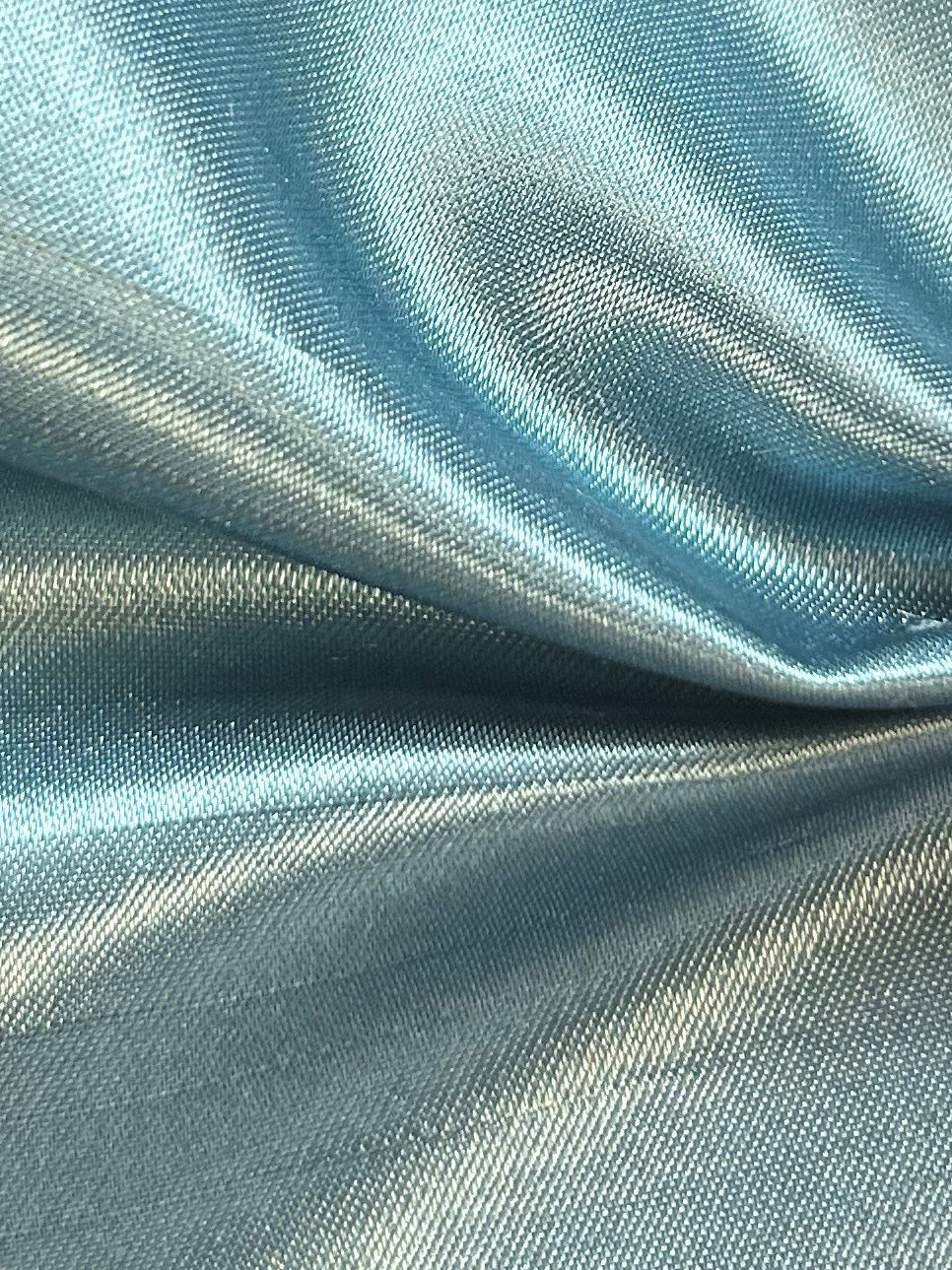 Dupion en satin de polyester bleu sarcelle - Clarté