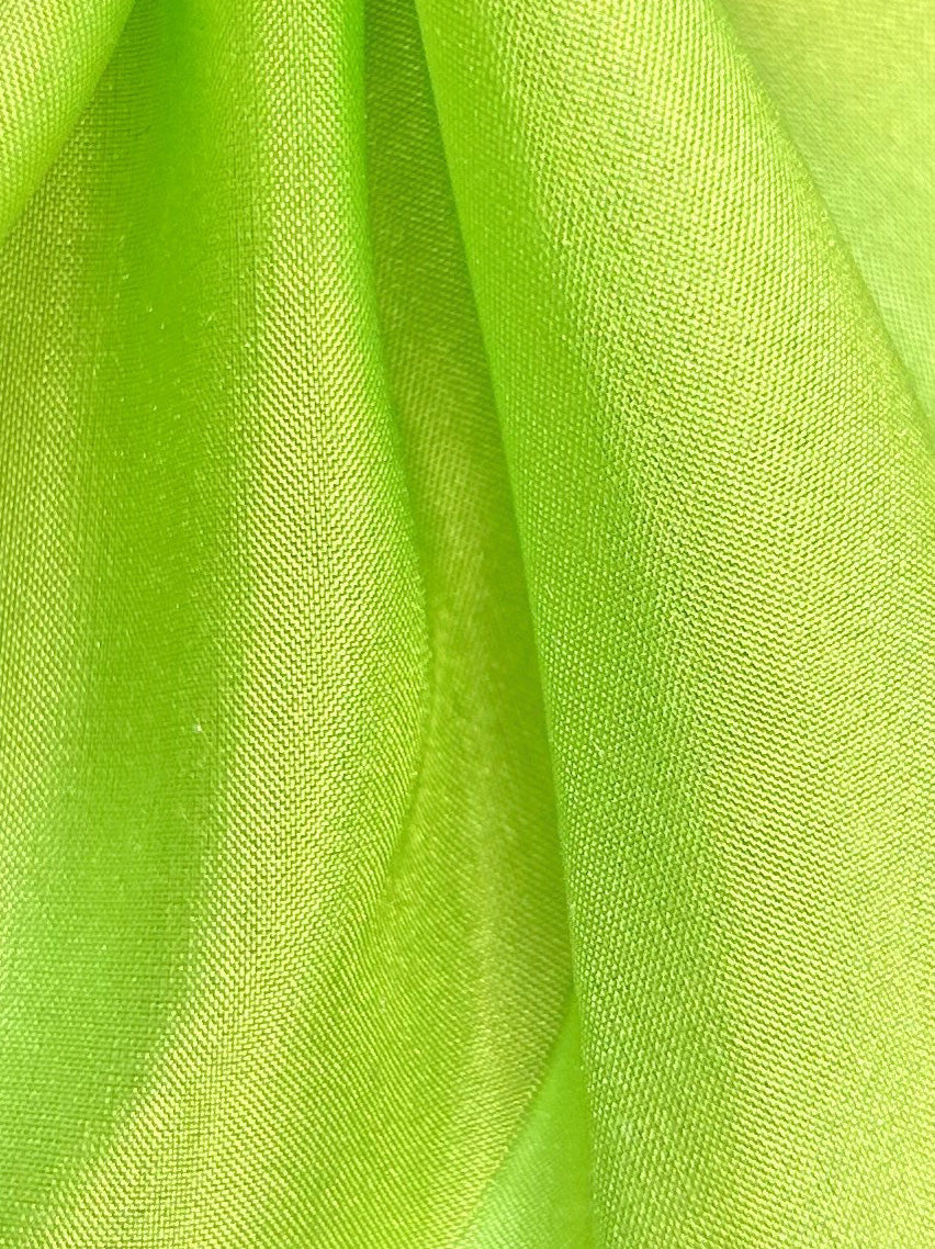 Habotai en soie citron vert tropical - Mosaic