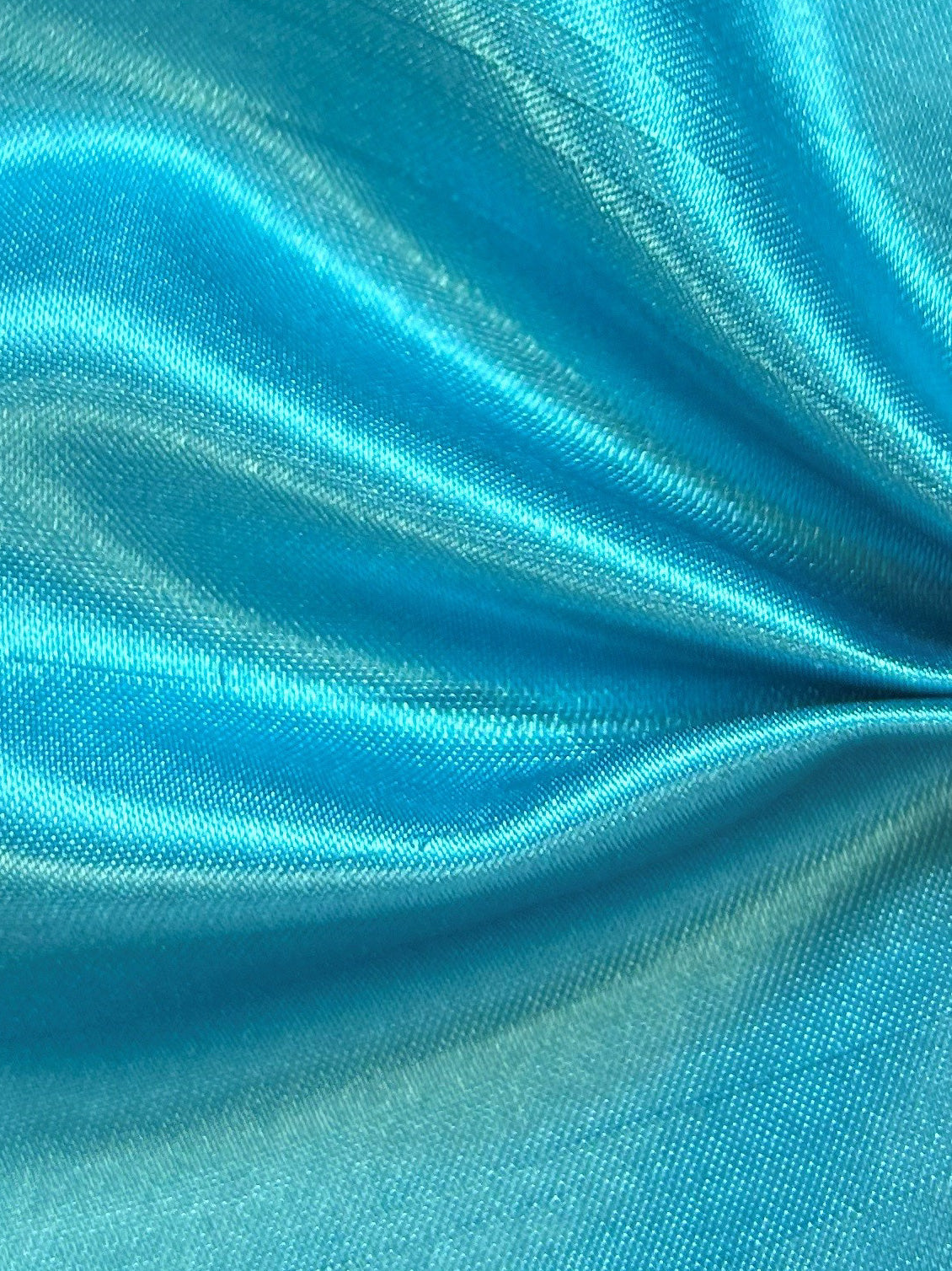 Dupion en satin de polyester turquoise - Clarté