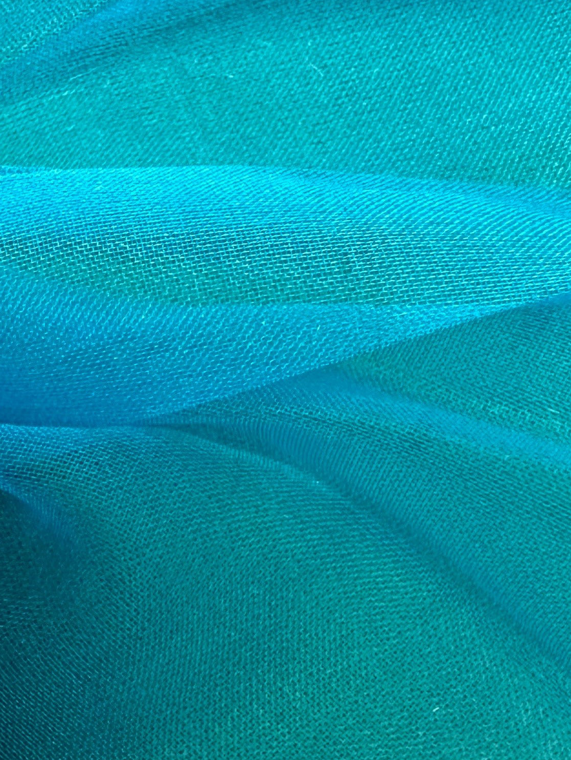 Organza de Soie Turquoise - Évolution