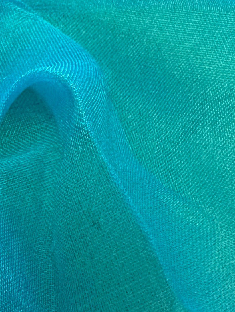 Organza de Soie Turquoise - Évolution