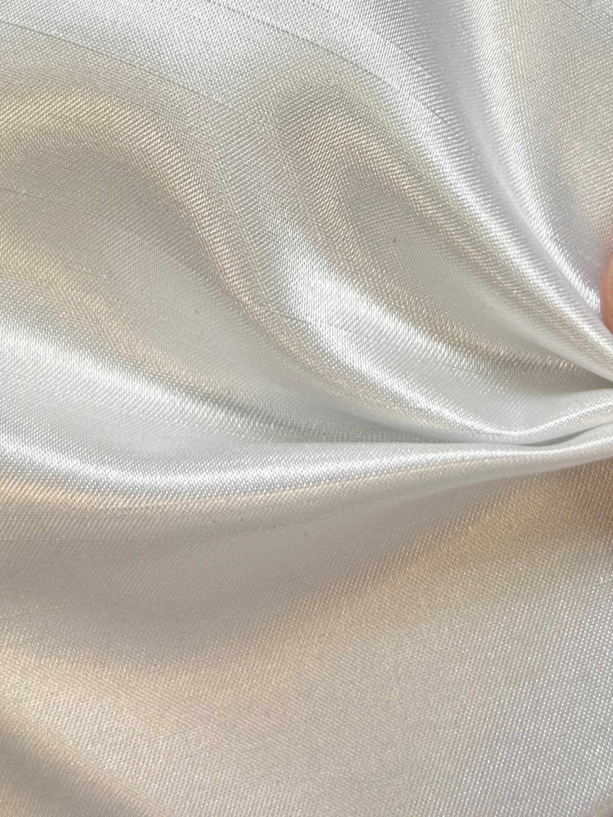 Dupion en satin de polyester blanc - Clarté