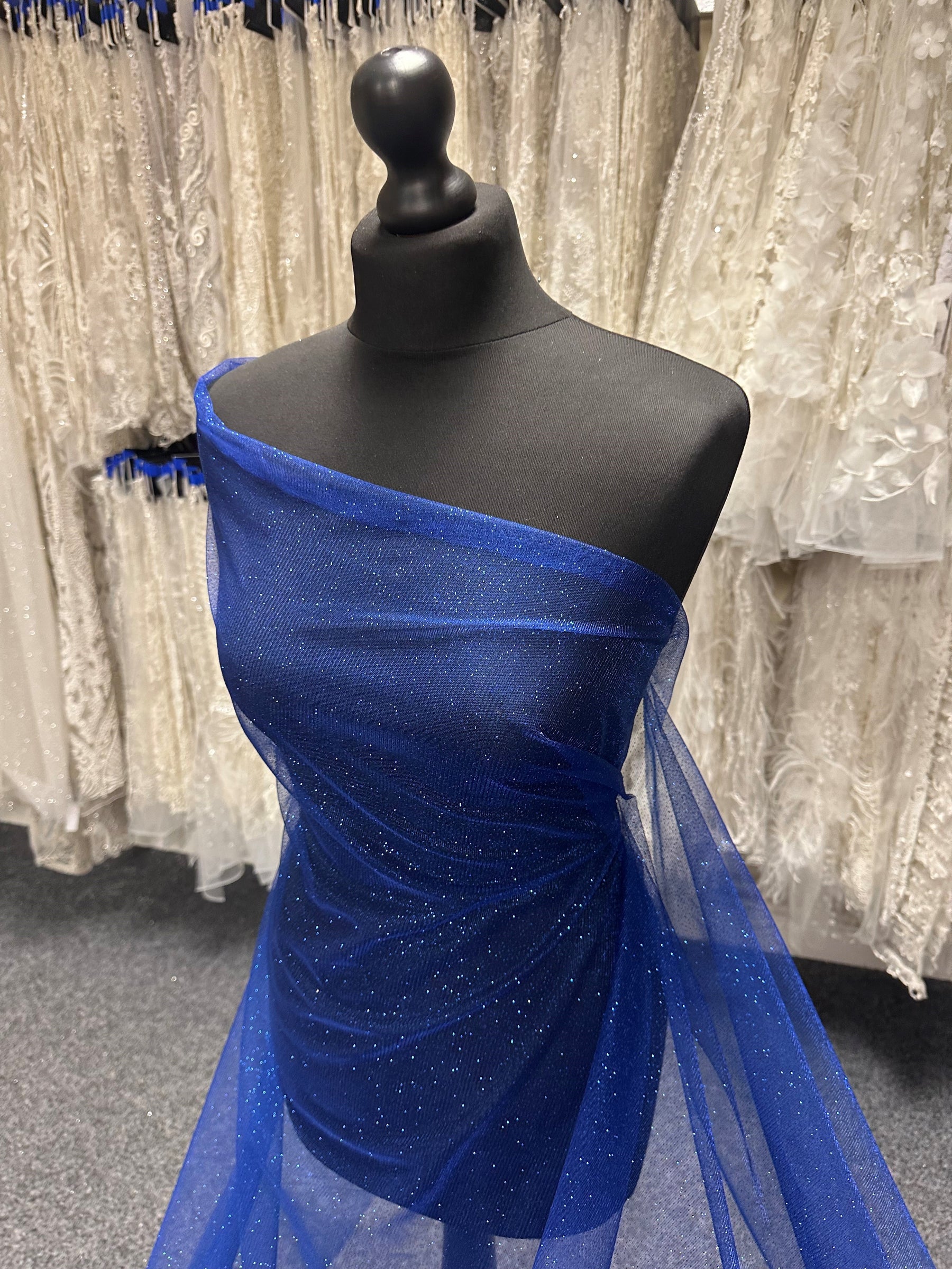 Tulle pailleté bleu roi - Rocket