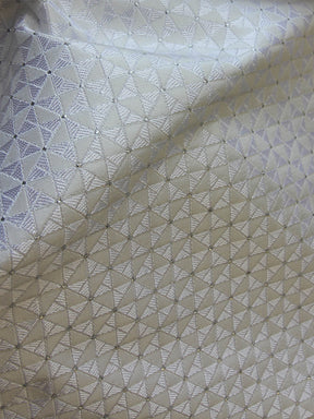 Tissu Jacquard Blanc - Hambourg